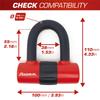 Radikal RK72120L Mini for motorcycle security chain 120 cm long with for bikes U-lock discs, Ø10 loop, anti-theft