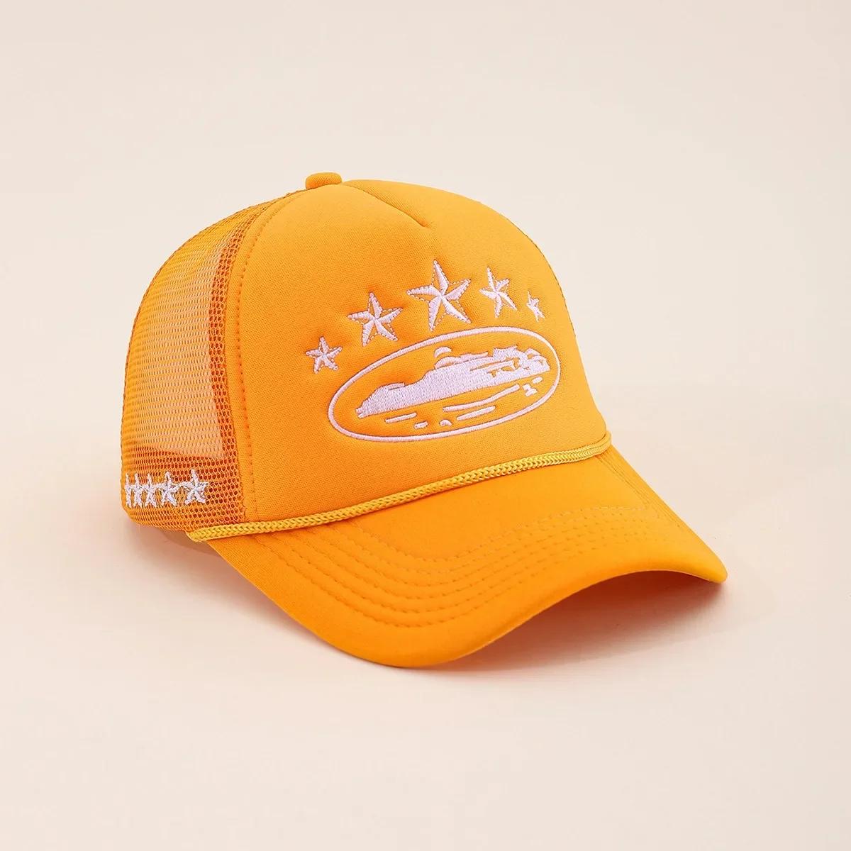 

Letter Embroidery Baseball Hats New Unisex Hip Hop Breathable Personal Sunshade Mesh Versatile Street Fashion Trucker Caps 55-60cm
