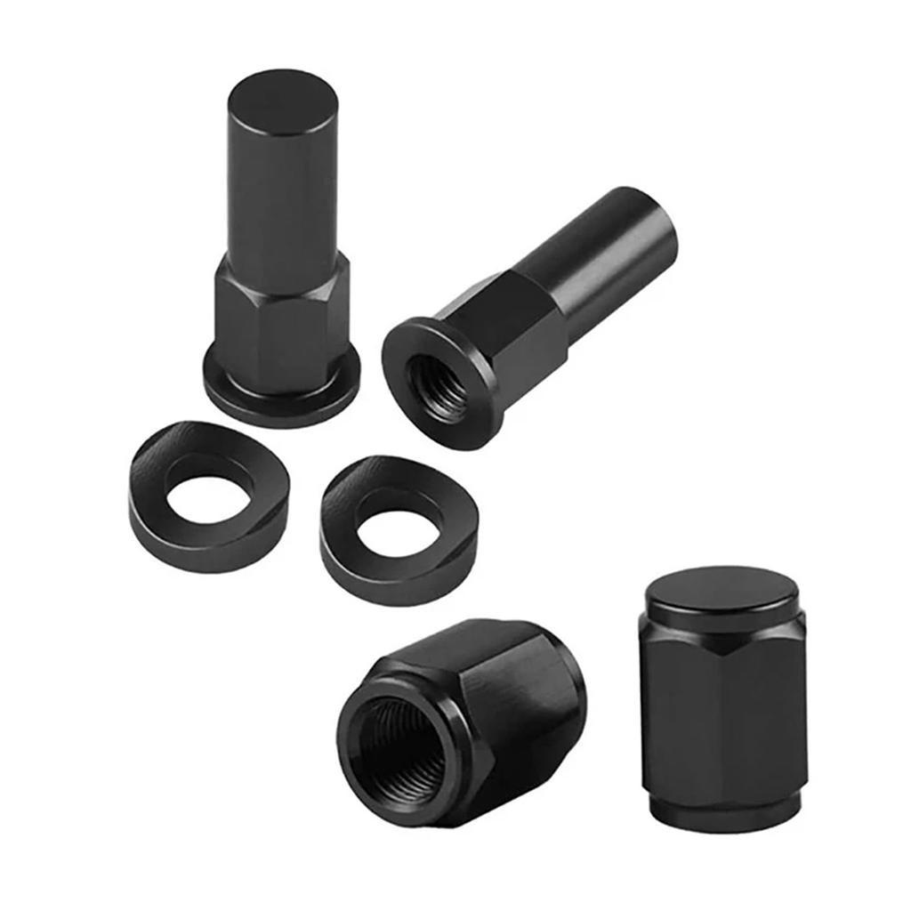 Motorcycle Universal Aluminium Billet Tire Valve Stem Rim Lock Nut Cap Spacer Kit for Dirt Bike Motocross