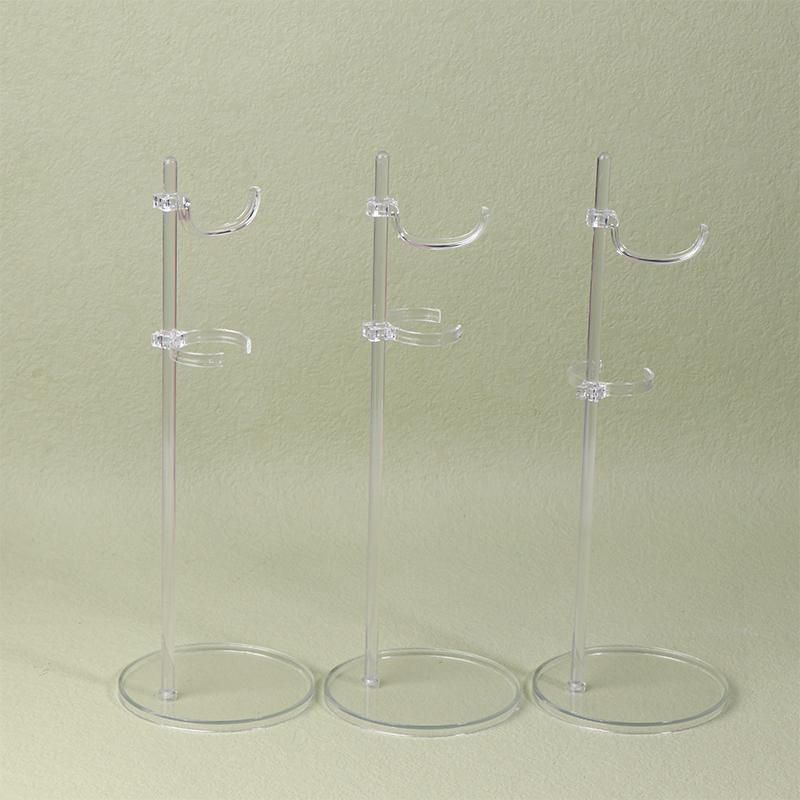 5Pcs Doll Holding Stands Dollhouse Adjust Universal Doll Display Rack Transparent Racks Mannequin Model Stand Doll Dress Support