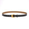 Genuine Leather Belt New Double-sided Fashion Women's Cowhide Belt Women's Versatile Letters Trendy Korean Version Belt Women
