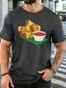 Unisex Cotton Tee Cartoon Spring Rolls Chili Dipping Sauce Graphic Short Sleeve Tshirt For Asian Food Fans Daily Casual Street Top