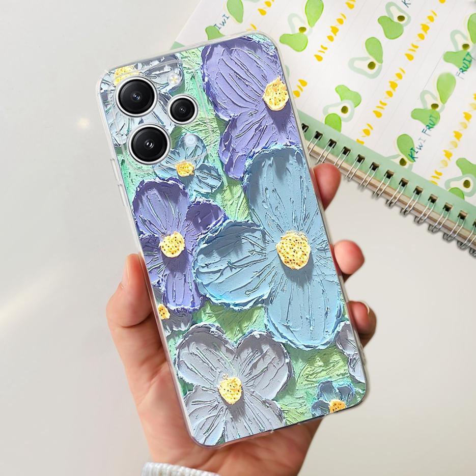 For Xiaomi Redmi 12 Case 2023 New Fashion Painted Cover Clear Silicone Phone Case For Xiaomi Redmi 12 Redmi12 Soft Fundas Bumper