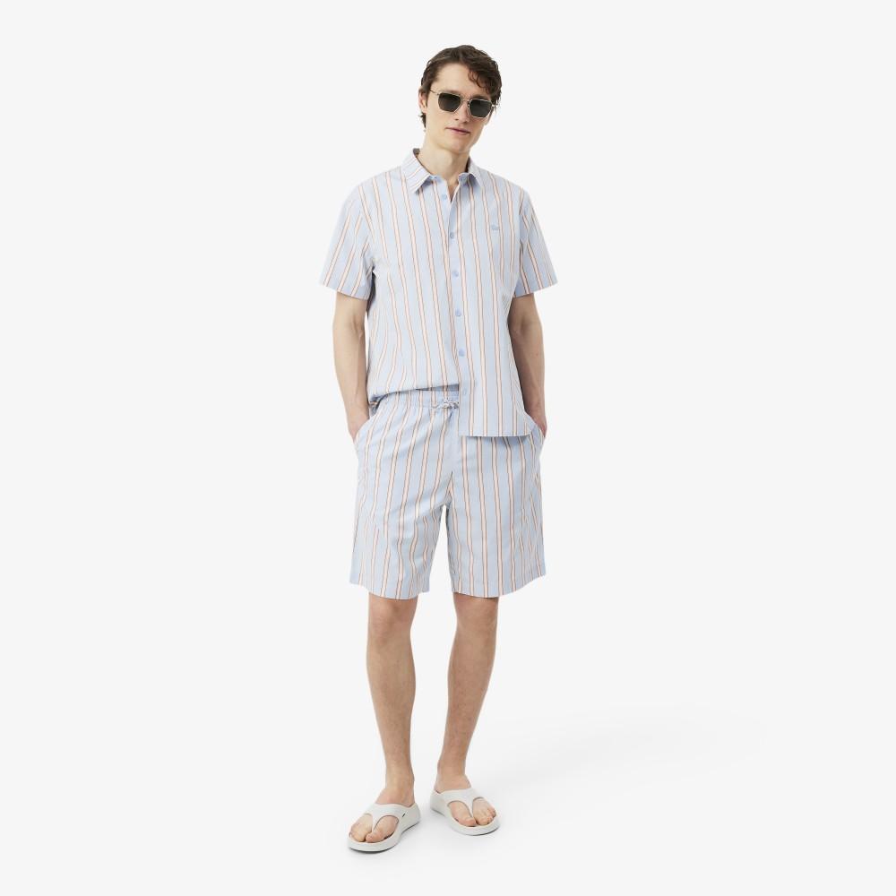 [Lacoste] Men s Poplin Stripe Shorts GH1986-56GZWV 3