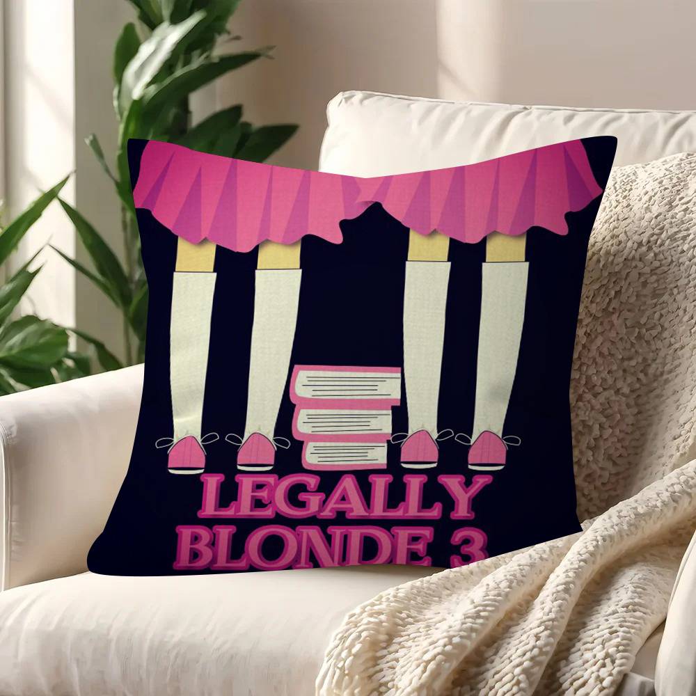 Movie L-Legally Logo B-Blonde 45*45Cm Cushion Cover Pillow Cover Decor Pillowcase Home Pillowcase For Couch Pillow