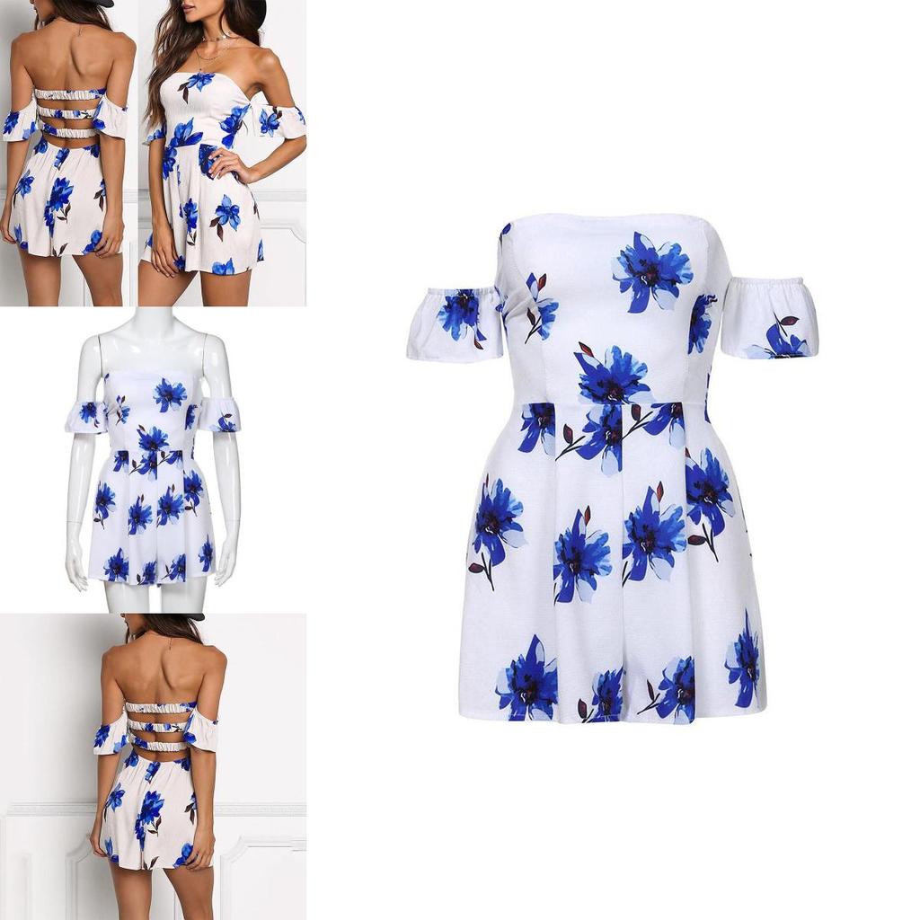 Stylish Fashion Women Floral Crepe Off Clubwear Jumpsuit For Elegant Outings