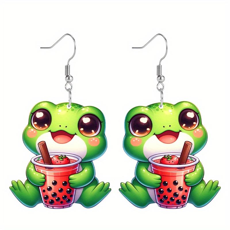 Niedliche Igel Acryl Ohrringe für Frauen Y2K Mode Hängeohrringe Tier Ohrringe Trendige Damenohrringe Geburtstags- und Feiertags Ohrring Schmuck Geschenk