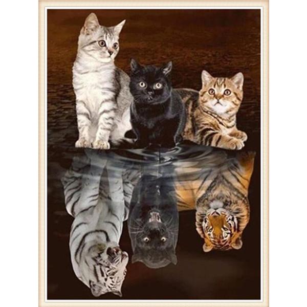 Animal Diamond Embroidery 5D DIY Diamond Painting Christmas Tiger and Giraffe Cross Stitch