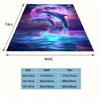 Dolphin Ocean Flannel Blanket – Soft All-Season Throw for Camping Sofa Bed – Vibrant Decor