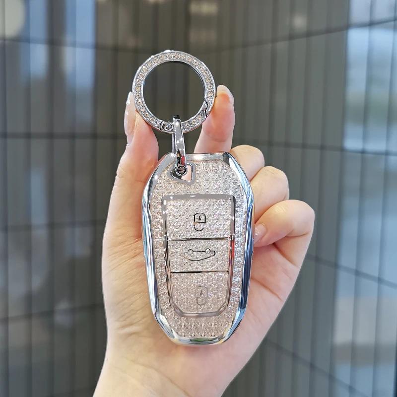 Etui na kluczyk do samochodu Dla Peugeot 408x Etui na kluczyk 3008 308S 508L 4008 E2008 5008 DS5 DS6 DS4 DS7 DS9 Pokrowiec na kluczyk Brelok Kluczyk Peugeot she