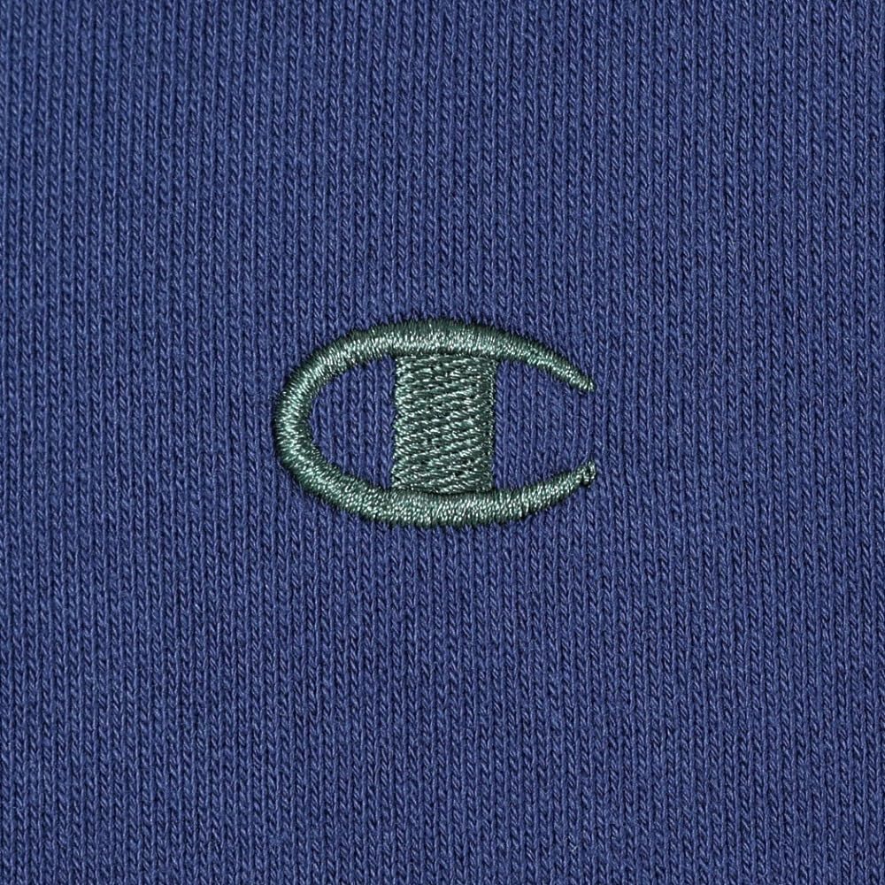 Champion Casual Long Sleeve USA Embroidered Men's Hoodie, 100% Cotton, Logo, Half-Zip Sweatshirt, Navy, C3-Y103