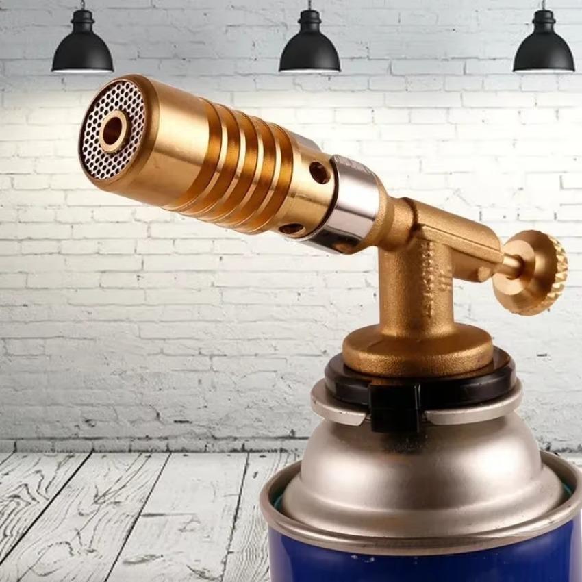1 Pcs Gas Turbo Torch Flame Gun Flame Copper Lighter BBQ High Temperature Solder Brass Blowtorch Propane Butane Welding Torch