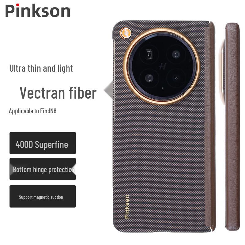 Pinkson Magnetic Aramid Fiber Hinge Protection Case for OPPO Find N6 Find N6 Single Back Cover