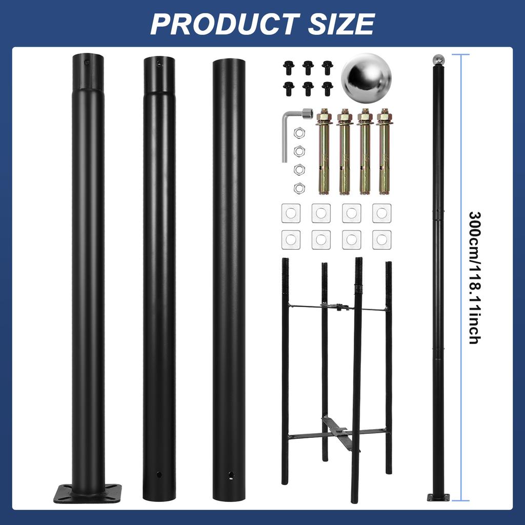 10Ft Tall Heavy Duty Street Lamp Post Weather-Resistant Heavy-Duty Street Light Poles for Landscape & Pathway Outdoor Lighting