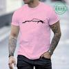 T-shirt Minimalista per Uomo Donna, Magliette a Manica Corta con Girocollo, Magliette Divertenti con Stampa di Auto da Corsa per Uomo & Donna