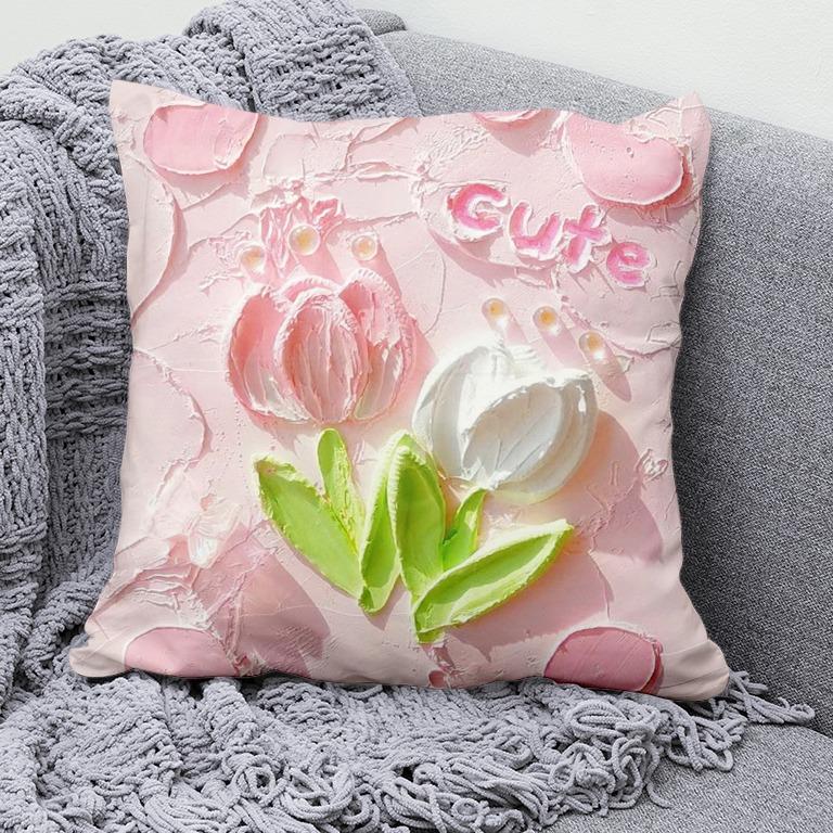 

Наволочка с абстрактным цветочным принтом для спальни, гостиной, квадратная наволочка для подушки 40x40cm