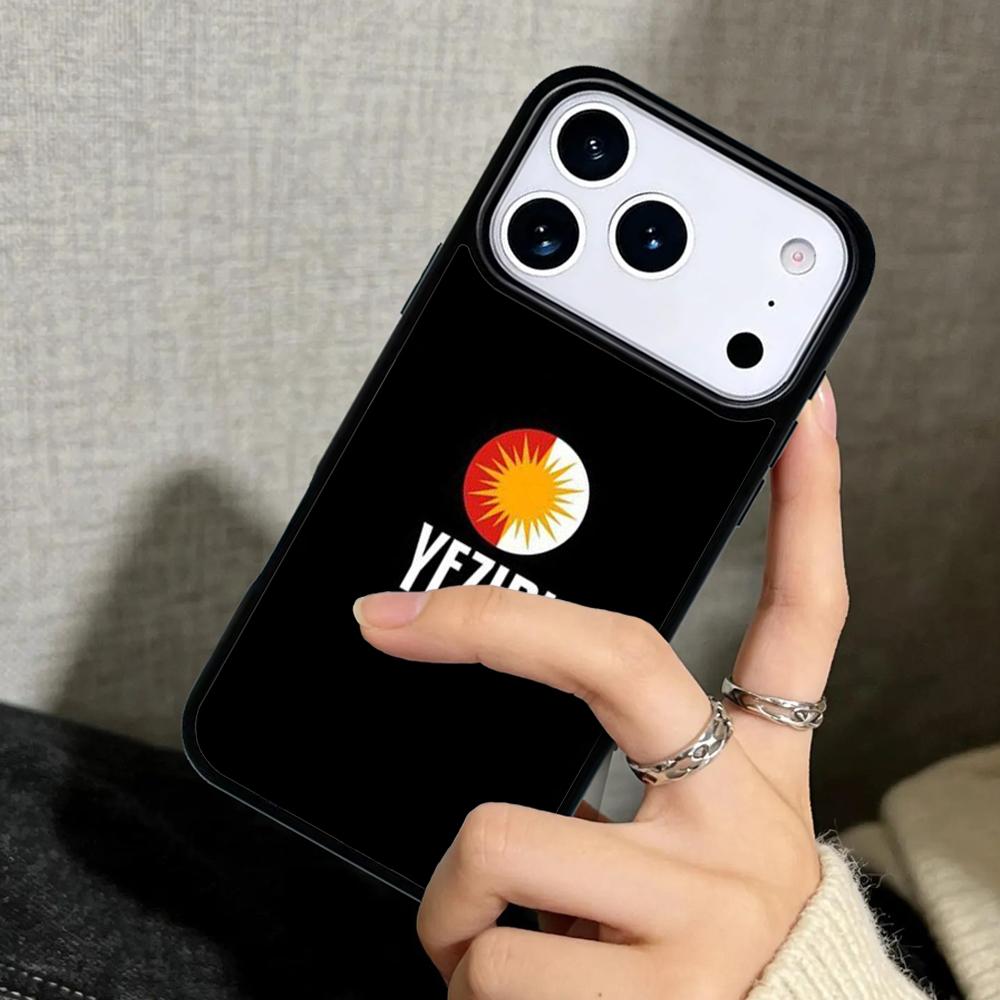 Capa Case for iPhone 17 Air 16 Pro Max 15 Plus 11 13 Mini 14 12 Back Phone Cover Yazidis Flag