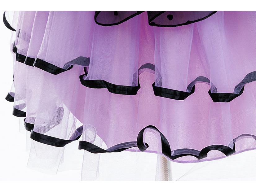 Girls' Halloween Black & Purple Lolita Princess Dress - Sweet & Cool Style Puffy Holiday Dress