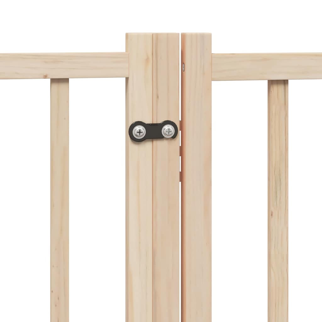 6 Piece Foldable Dog Gate 480 cm Poplar Wood
