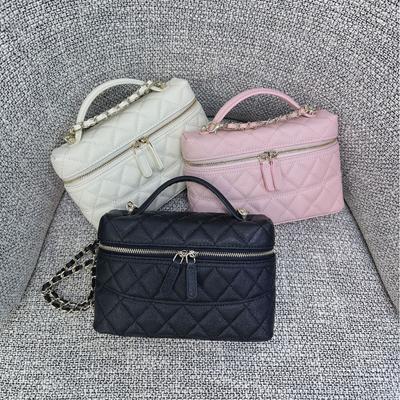 26C Boże Narodzenie Crack Szampan LP Torba na lunch Torba kosmetyczna Przenośna Torba na ramię z łańcuszkiem Rhombus Torba crossbody Damska