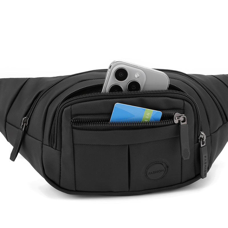 Outdoor Sports Cycling Men's Waist Bag, Chest Bag, Leather Film, Fashionable Retro and Wear-resistant, Collect Money To Make a Shoulder Messenger Bag