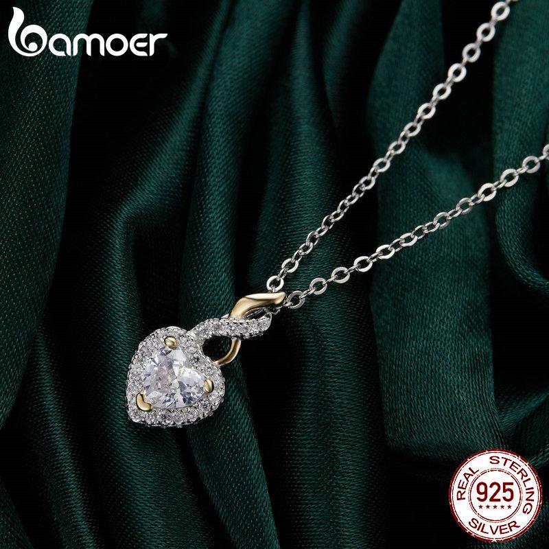 BAMOER 925 Sterling Silver Infinite Love Pendant Charm for Bracelet Necklace Women Gift Jewelry