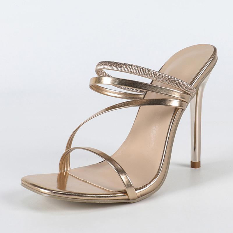 

Fashion Liyke High Quality Cozy Leather Narrow Band Women s Thin Heels Gladiator Sandals Fashion Slip On Elastic Back Strap Ladies Shoes 35 шампанского