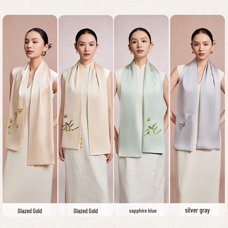 Shanghai Story 100% Mulberry Silk Scarf Gift Box