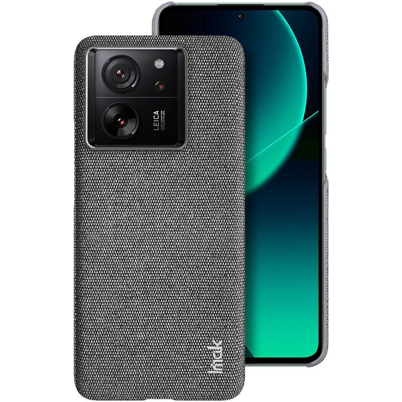 IMAK Ruiyi Series for Xiaomi 13T/13T Pro Case Cloth Texture PU Leather+PC Phone Cover