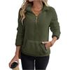 Women's Fall Hooded Sweatshirts Long Sleeve Half Zip Cropped Hoodies Pullover Winter Fashion Clothes