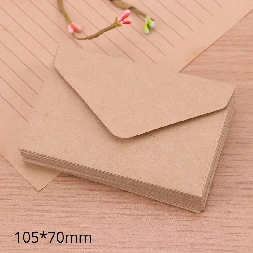 10/20/30/40/100 Pcs Classical White Black Kraft Blank Mini Paper Window Envelopes Wedding Invitation Envelope Gift Envelope