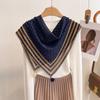 Spring and summer new rhombus plaid printed small scarf women's multi-functional decorative shawl versatile Maillard silk scarf