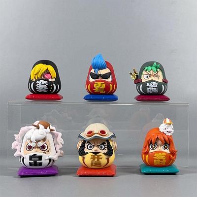 One Piece Anime Figur Daruma König Nika Luffy Yamaji Sauron GK Tide Spielzeugbox Kapselspielzeugautomat Figur Ornamente