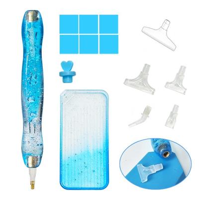 5D Diamond Painting Pen Set with Multifunctional Tips Embroidery Beading Plates Drill Storage Container Plastic with Stopper