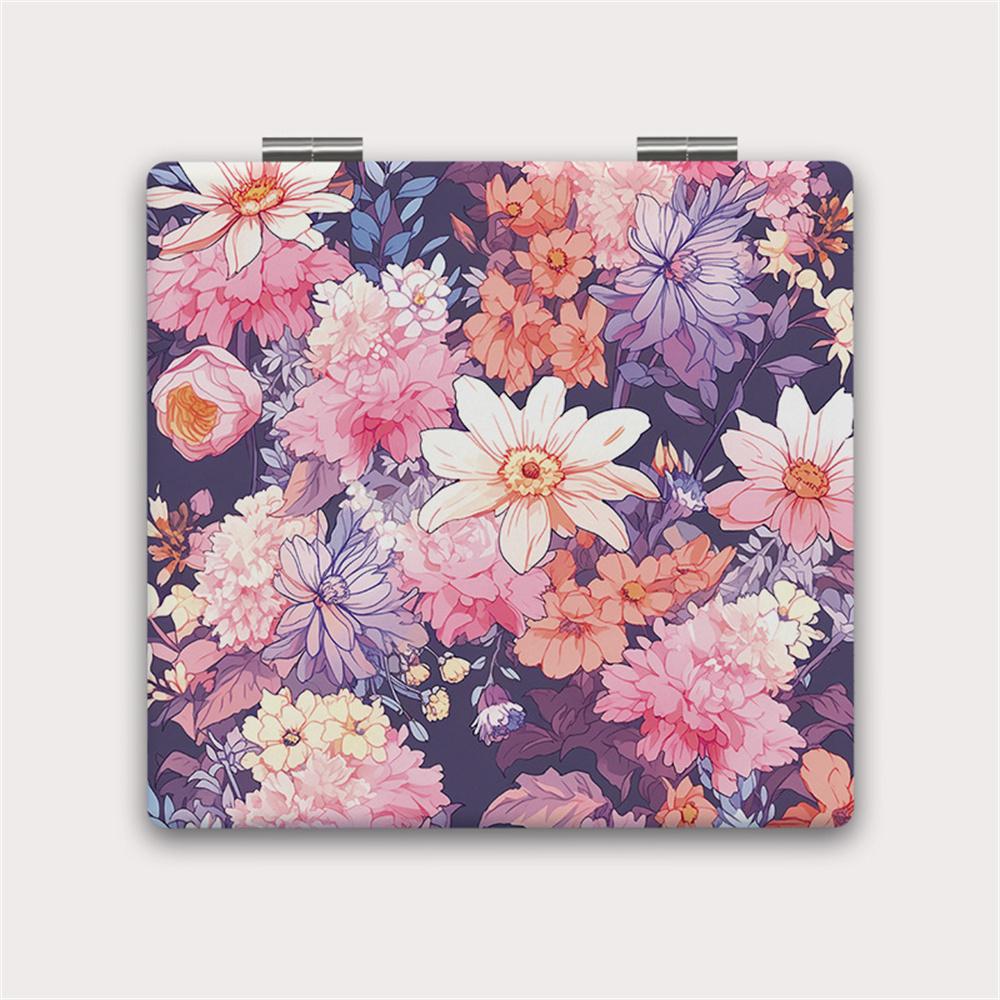 Smink Hand Stående Bärbar Liten Spegel Vikbar Kosmetikverktyg Bärbar Dubbelsidig Vikbar Sminkspegel Fjäril Fyrkantig