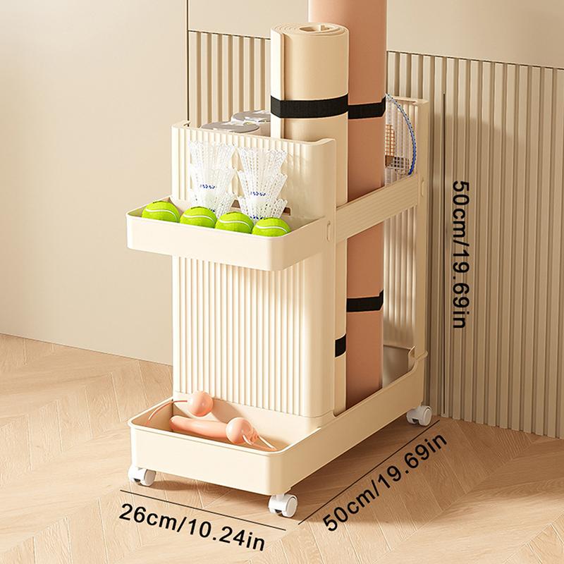 Gym Equipment Holder With Wheels Sports Equipment Storage Rack Yoga Mat Storage Basket Fitness Equipment Sports Tools Organizer 4098₽