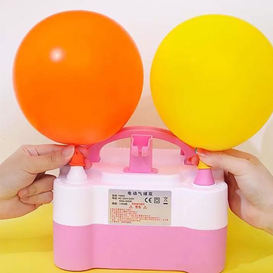 Electric Balloon Pump Portable Automatic Dual Nozzle 110V 600W Balloon Inflator Birthday Gender Reveal Baby Shower Balloons Party Supplies