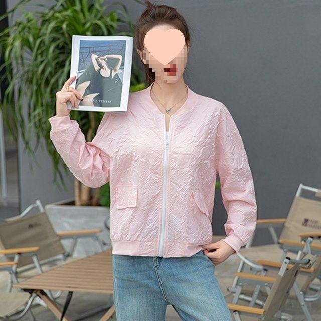 Women's Petite Korean Style Baseball Jacket - Early Autumn Casual Outerwear 2025