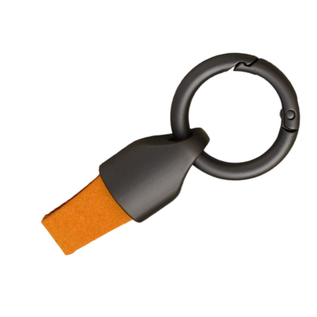 Leather Keychain Ergonomic Grip Design Metal Keyring Accessory for Daily Carry Metal Construction Key Holder