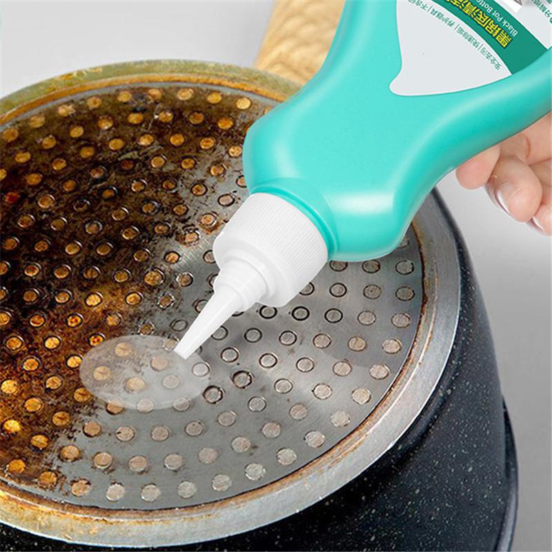 Tencere Altı Temizleme Jeli Paslanmaz Çelik Siyah Kireç Temizleyici Tencere Altı Kireç Çözücü Tencere Pası Mutfak Yağ Sökücü