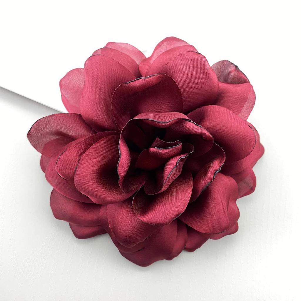 Stylish Fabric Flower Brooch Accessory Graceful Fabric Flower Lapel Decoration Dainty Brooch Pin for Anniversary Gifts