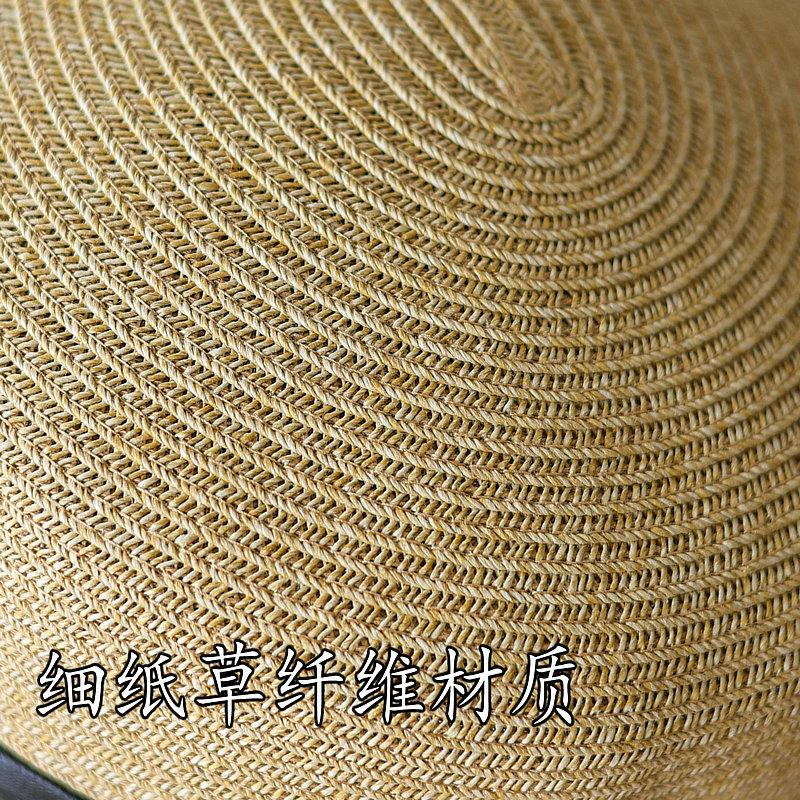 Design M standard flat top flat edge hat women's spring summer sunscreen sunshade retro hat fashion travel straw hat