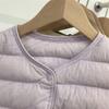 Ultra-light 90 White Duck Down Jacket, Round Neck, Lightweight, for Middle and Older Boys & Girls - Essential Warm School Uniform Layer.