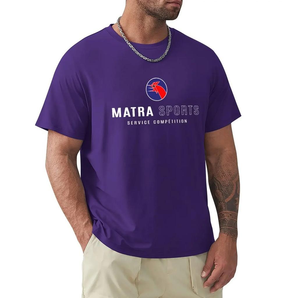 Summer Top Men's Clothing Matra Sports Service Competition Logo 1973 - Colour Print T-shirt Mens Clothing Oversized Summer Tops
