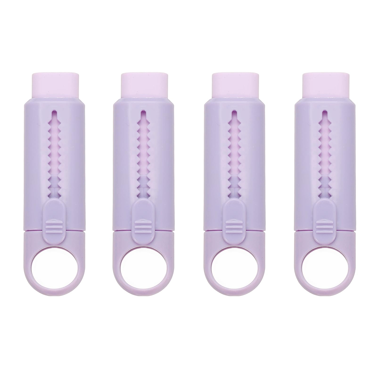 

PATIKIL Retractable Cute Pencil with Plastic for Sketching and Artist and Teacher Purple TPE 4-Pack Erasers, Slide-Type Eraser, Push-Pull Eraser, фиолетовый
