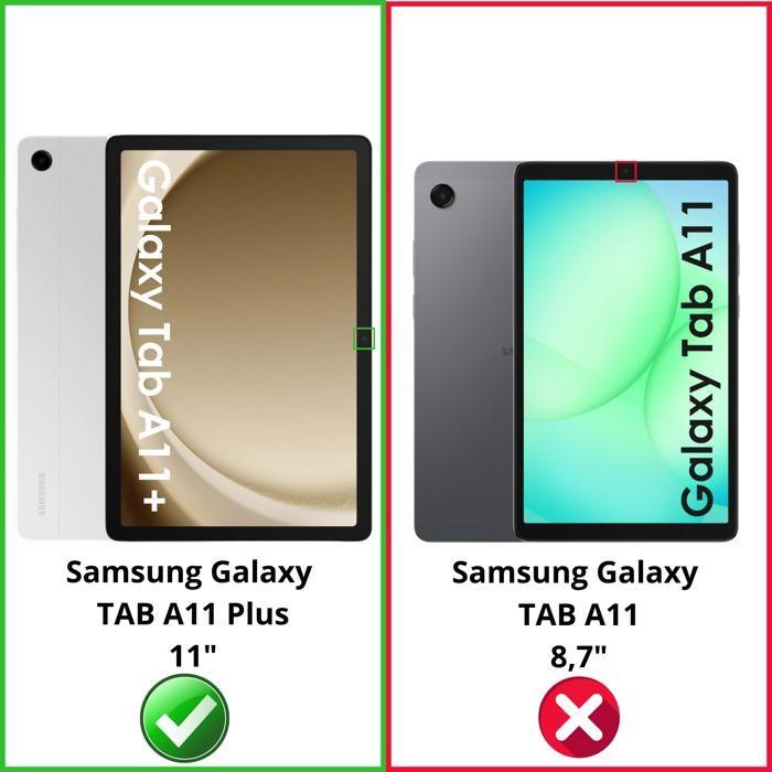 Coque + 2 Verres Trempés - PHONILLICO - Samsung Galaxy Tab A11 PLUS - Antichoc - Transparent - Silicone