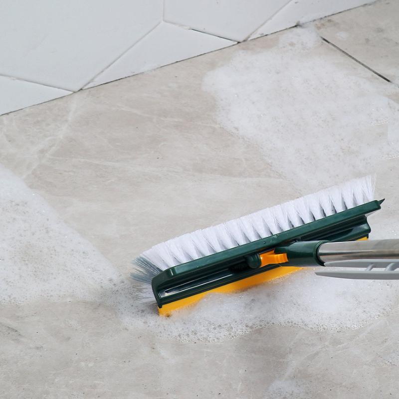 Floor Scrub Brush 3 In 1 Long Handle Removable Adjustable Wiper Broom Tools Tile Magic Squeegee Cleaning Kitchen Bathroom Brush