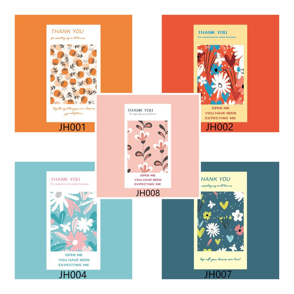 Flower Pattern Rectangular Stickers 250 Pcs Gift Box Seal Stickers for Baking Cake Packaging Labels