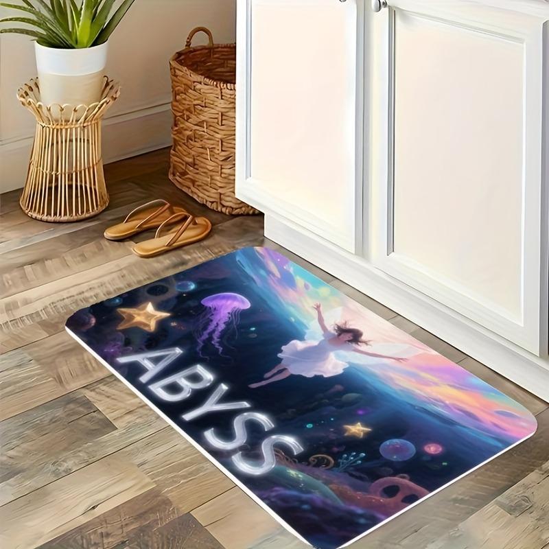 1PC Metropolis Skyline Kitchen Rug Non-Slip Door Mat Pop Design Bathroom Rug Bath Mat Carpet for Home Sink Laundry Decor