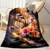 Enchanted Butterfly Garden blanket Suitable for offices, travel, living rooms also a good gift for friends and family Suitable for all seasons.